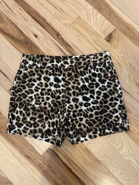 NY & Co Leopard Print Shorts Size 8